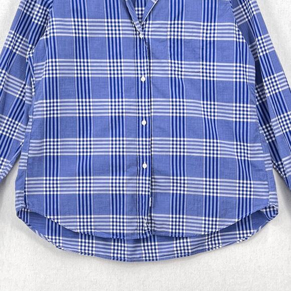 GRAYSON The Hero Button Up Shirt Womens Large Blue White Plaid ANTHROPOLOGIE - Picture 8 of 14